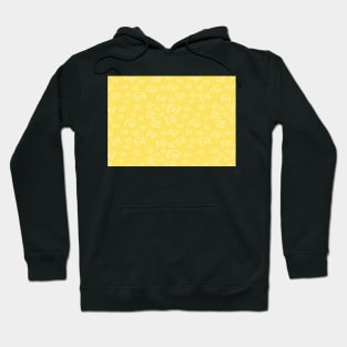 White Butterflies on Yellow background Hoodie